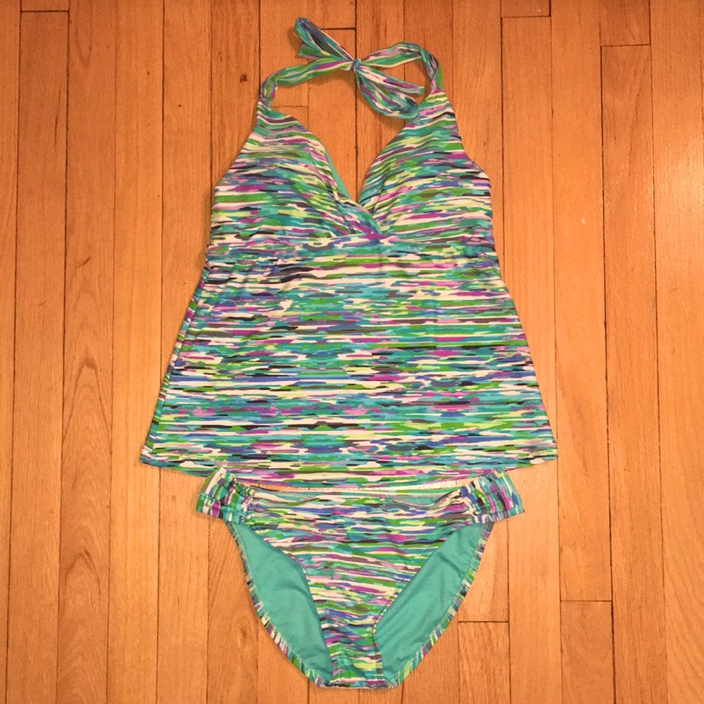 Massimo tankini swimsuit top size S bikini bottom size M
